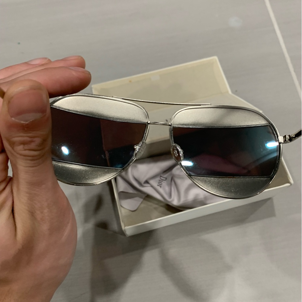 Dior split sunglasses silver/blue - Picture 3 of 7